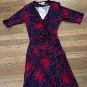 NEW w/TAGS!  Tommy Bahama Women's Dress Faux Wrap Wrinkle Free, Aline,V-neck, XS